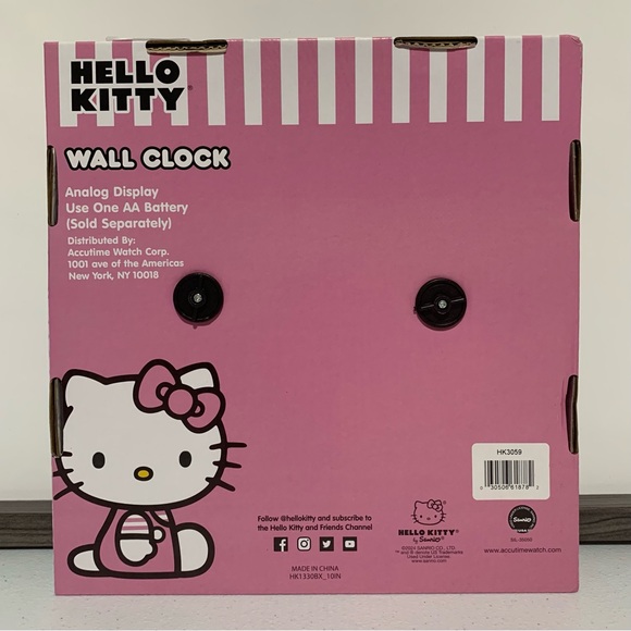 Hello Kitty by Sanrio Analog Wall Clock-New in Box - Picture 2 of 5